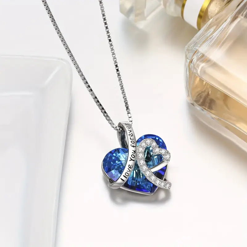 Heart Pendant Necklace – "I Love You Forever" Engraving for Special Occasions